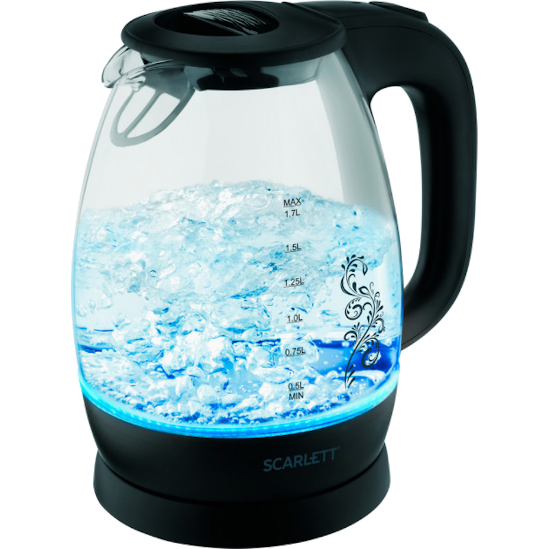 Електрочайник SCARLETT (SC-EK27G34) скляний, 1,7л, 2200Вт